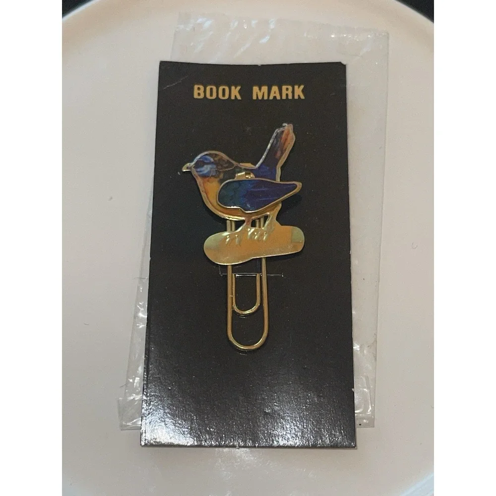 Vintage‎ Colorful Metal Bird Book Mark New In Package